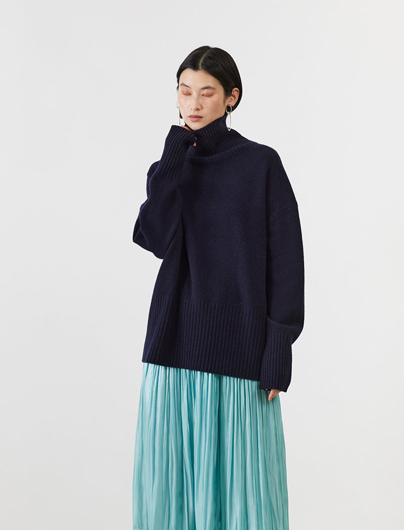 CASHMERE BLEND HIGH NECK