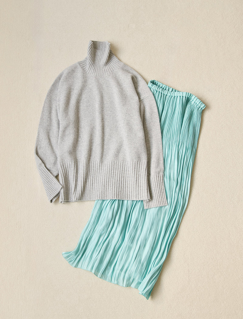 CASHMERE BLEND HIGH NECK