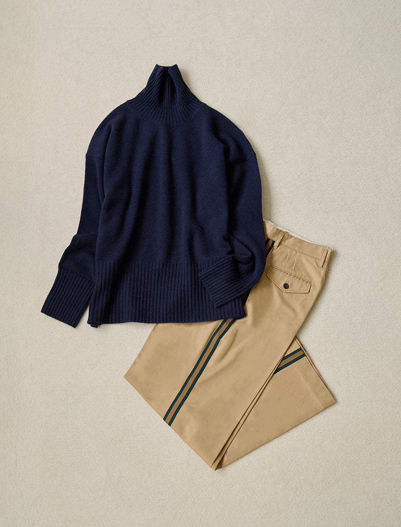 CASHMERE BLEND HIGH NECK