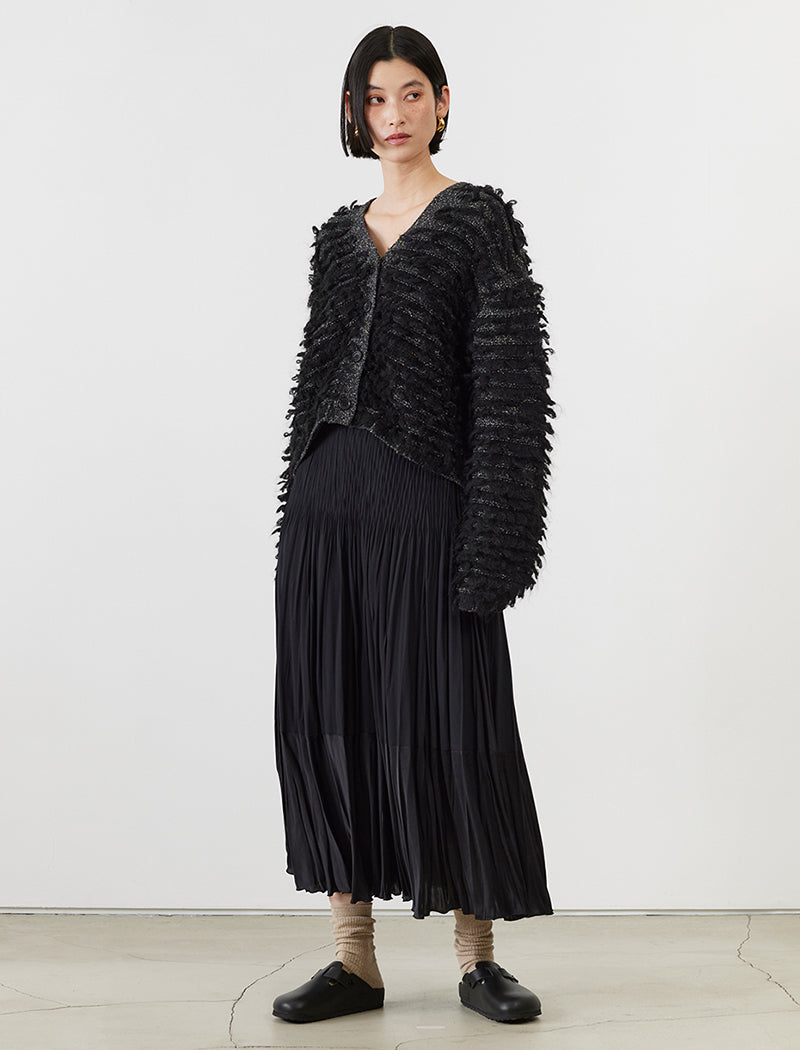 LOOP FRINGE KNIT CARDIGAN