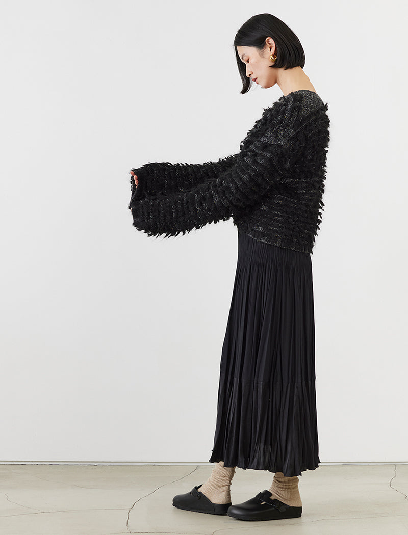 LOOP FRINGE KNIT CARDIGAN