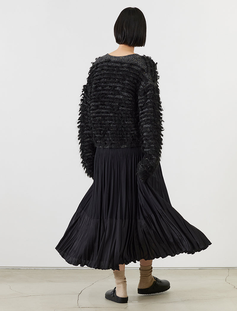 LOOP FRINGE KNIT CARDIGAN