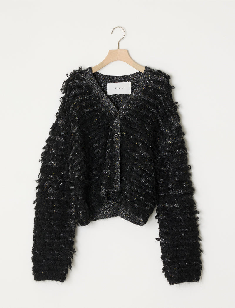 LOOP FRINGE KNIT CARDIGAN