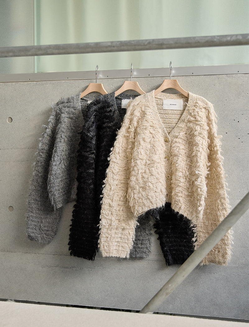LOOP FRINGE KNIT CARDIGAN
