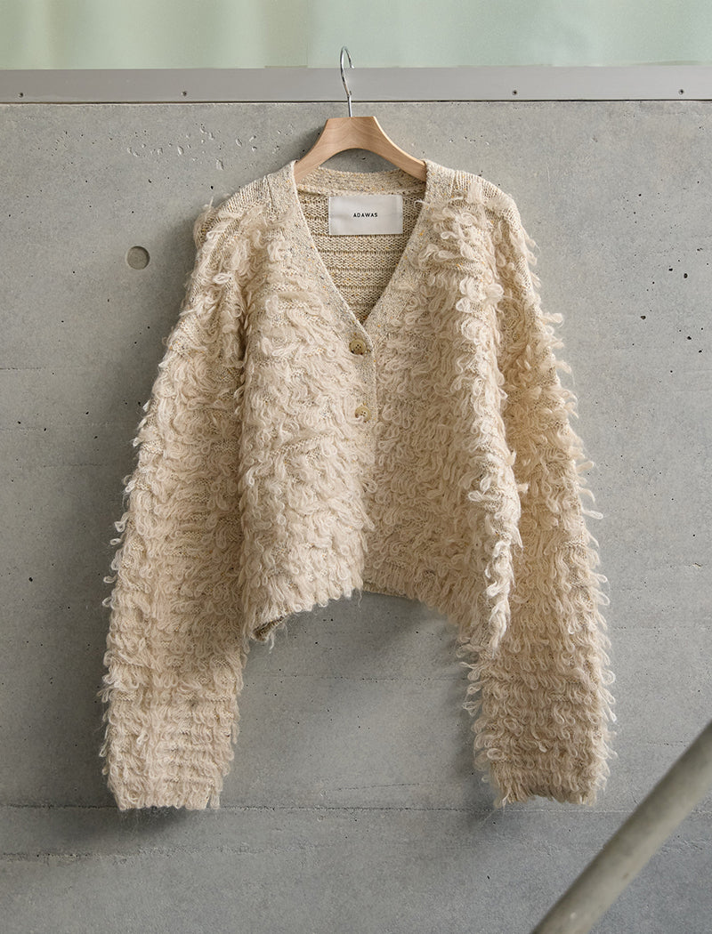 LOOP FRINGE KNIT CARDIGAN
