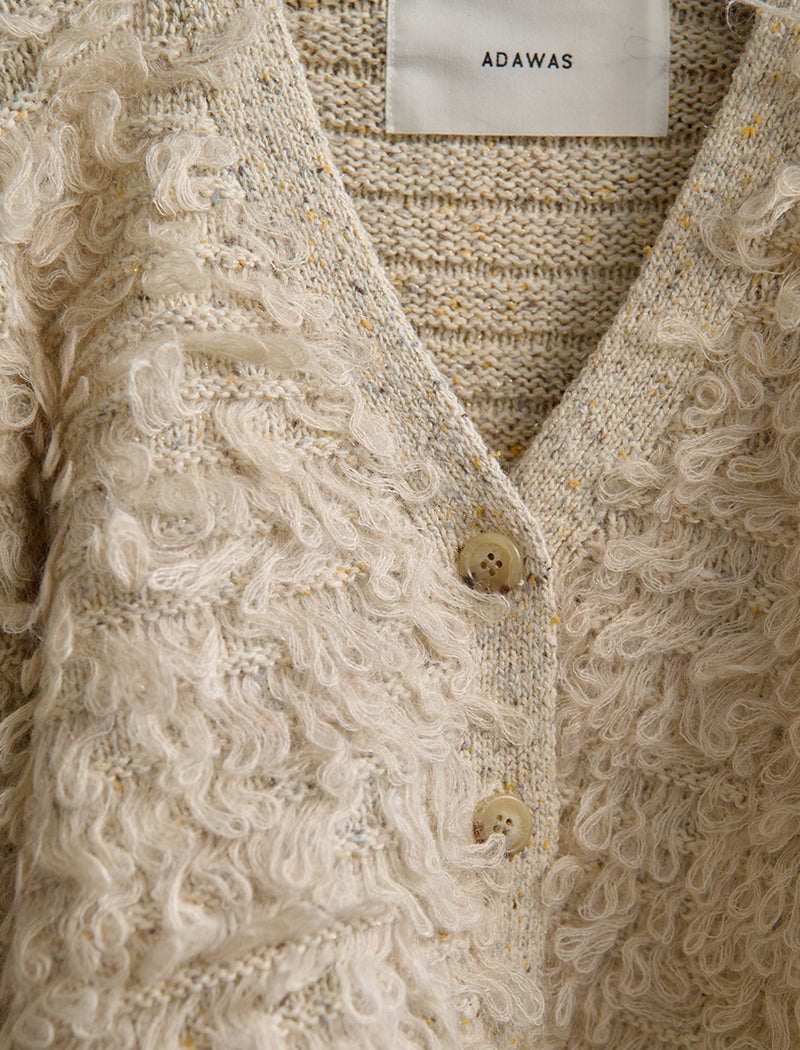 LOOP FRINGE KNIT CARDIGAN
