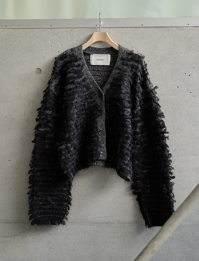 LOOP FRINGE KNIT CARDIGAN