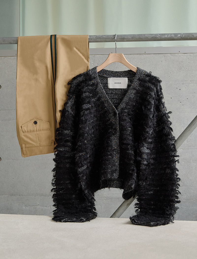 LOOP FRINGE KNIT CARDIGAN