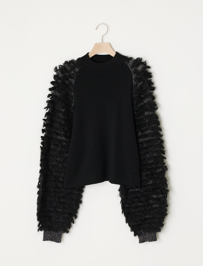 LOOP FRINGE KNIT SWEATER