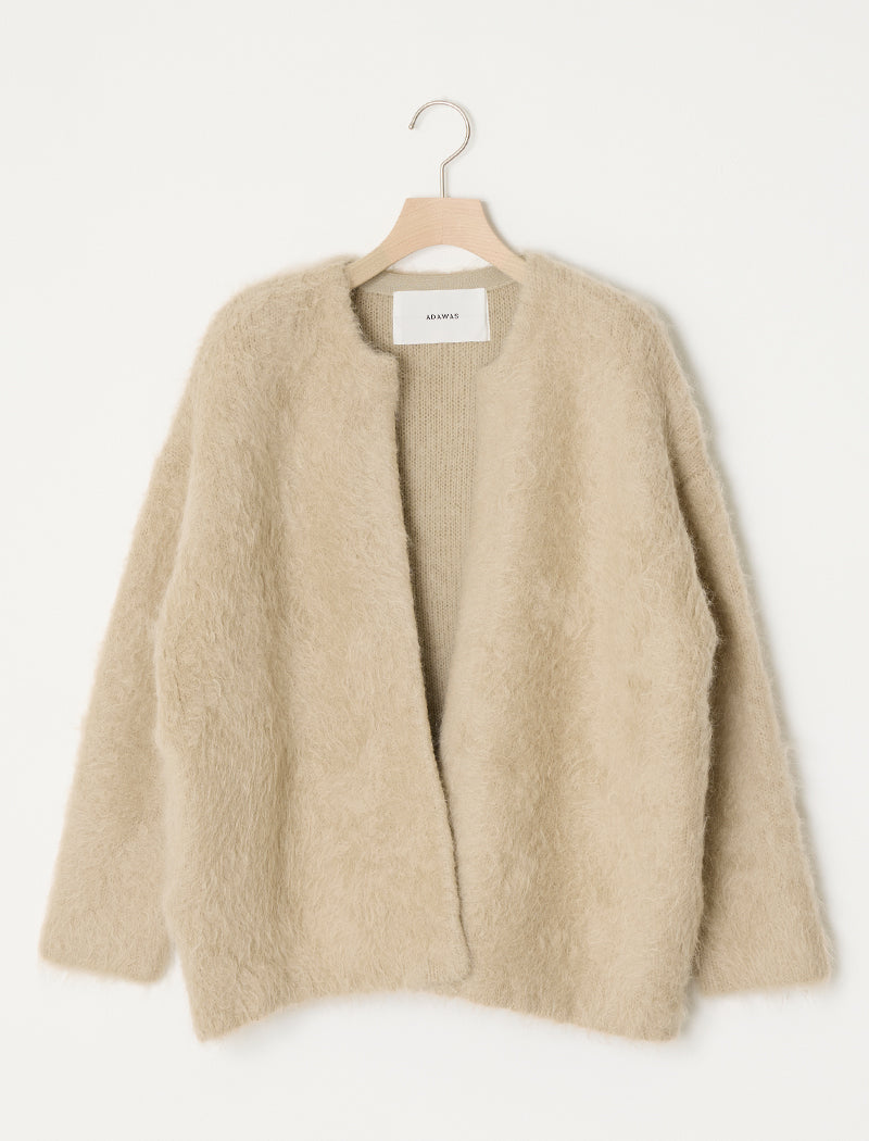 ALPACA FUR KNIT CARDIGAN