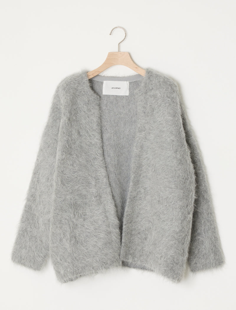 ALPACA FUR KNIT CARDIGAN
