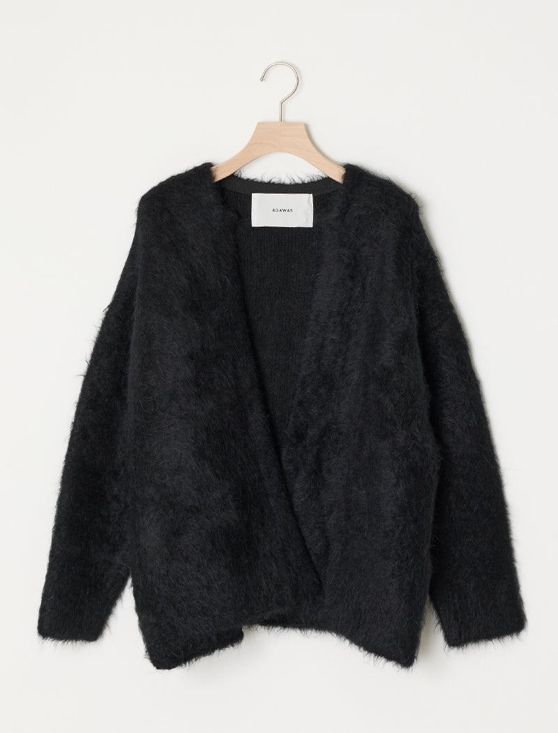 ALPACA FUR KNIT CARDIGAN