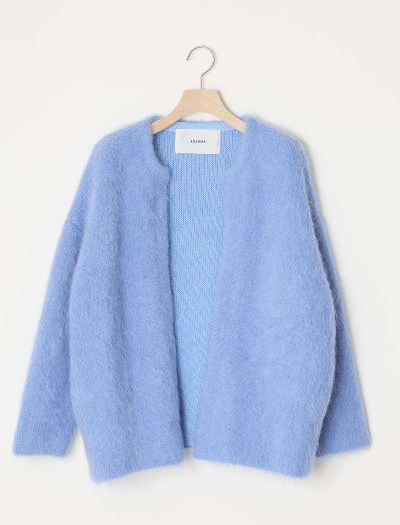 ALPACA FUR KNIT CARDIGAN