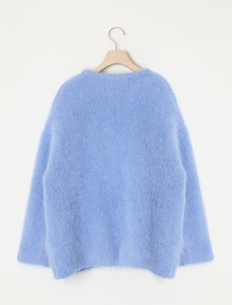 ALPACA FUR KNIT CARDIGAN