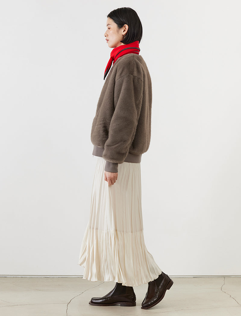 FAUX-MINK ZIP JACKET