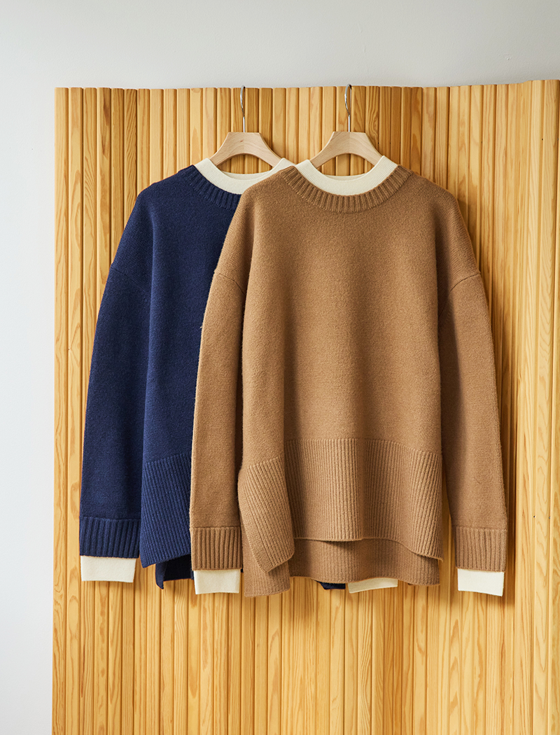 《ADAWAS/EZ》 LAYERED-TRIM TOP