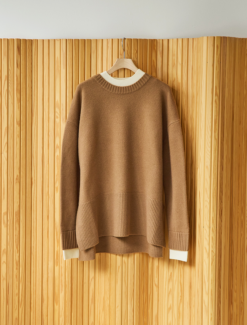 《ADAWAS/EZ》 LAYERED-TRIM TOP