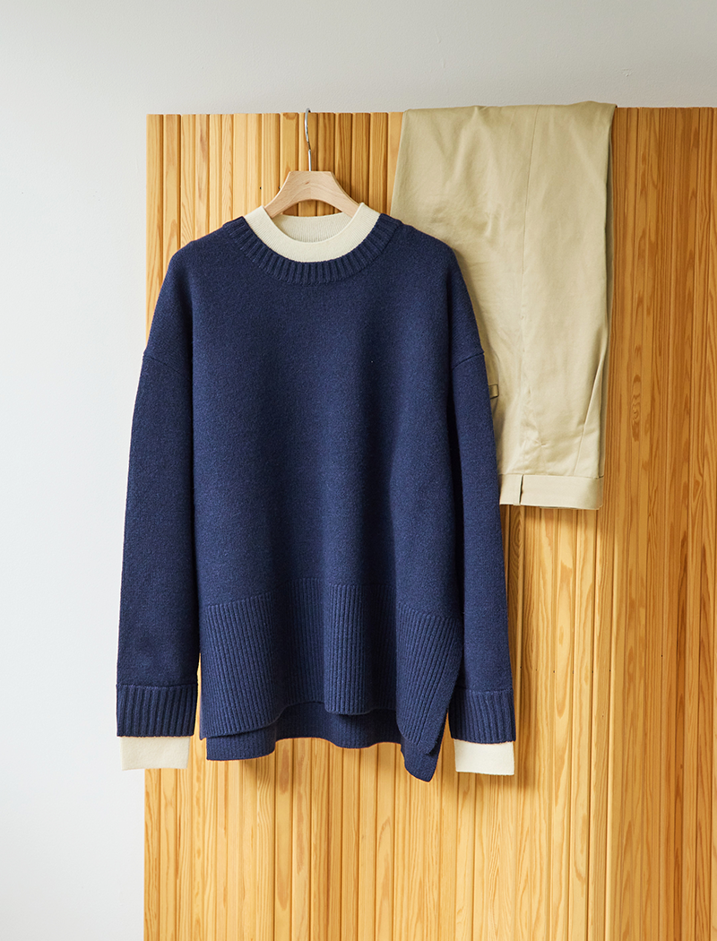 《ADAWAS/EZ》 LAYERED-TRIM TOP