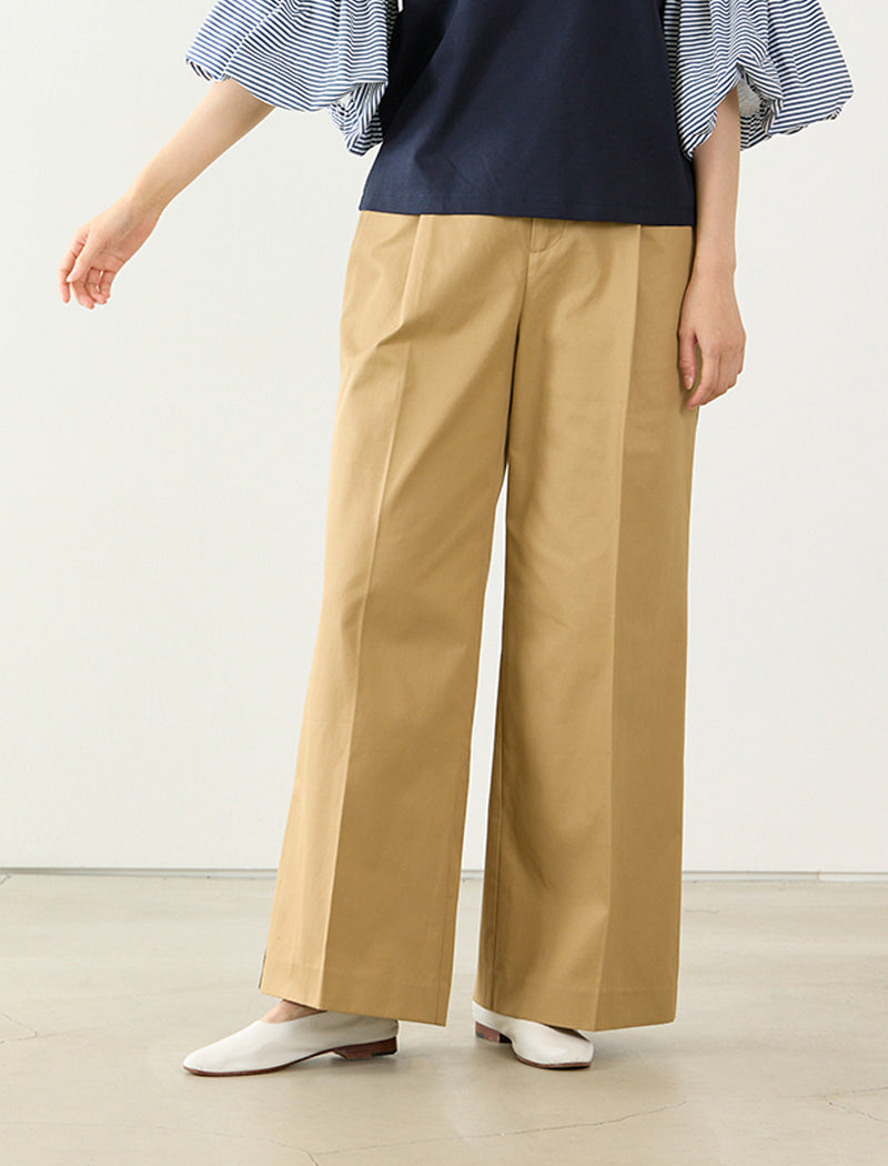 WIDE-LEG CHINO TROUSERS