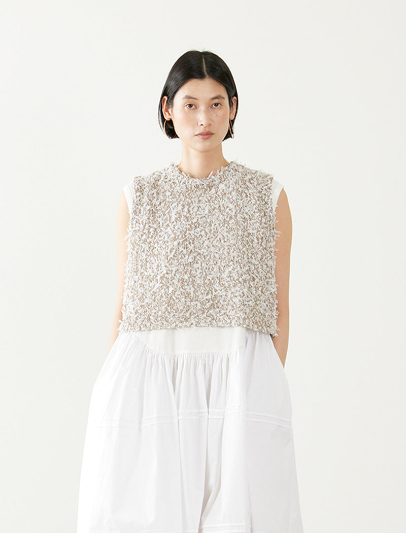 TULLE YARN VEST