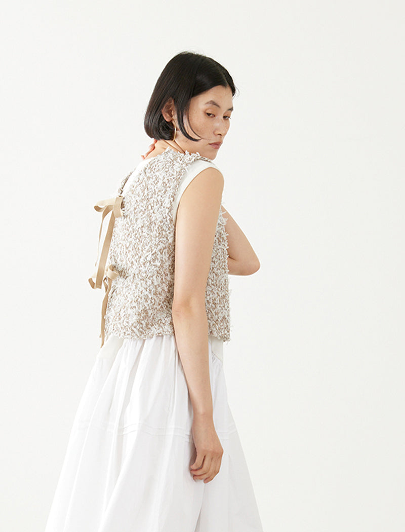 TULLE YARN VEST