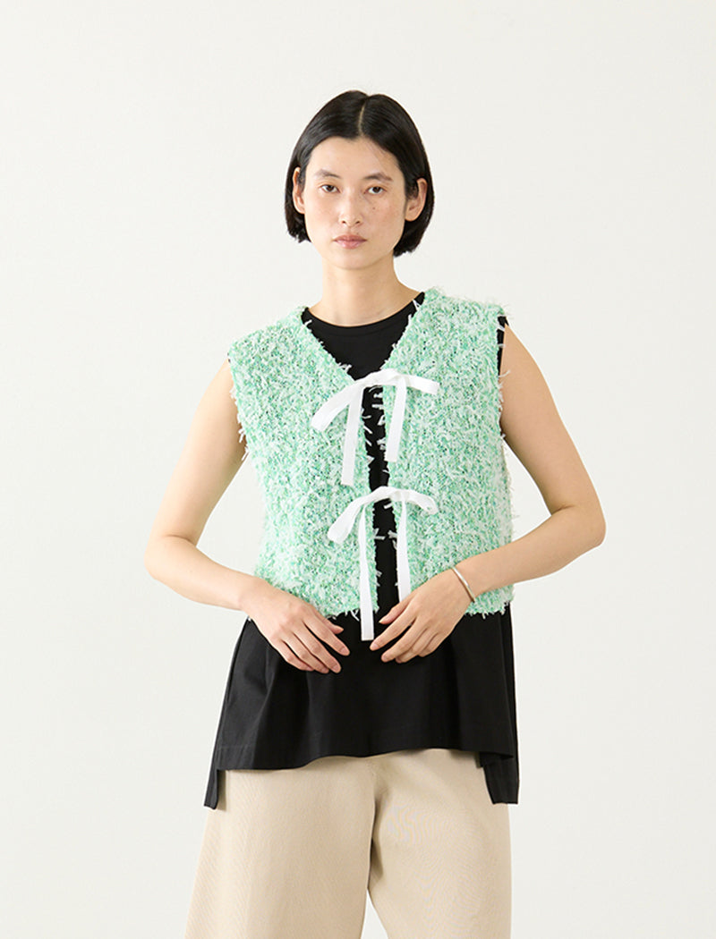 TULLE YARN VEST