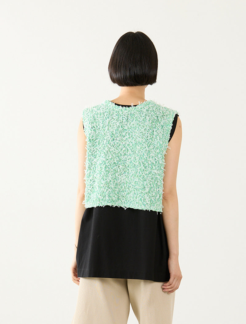 TULLE YARN VEST