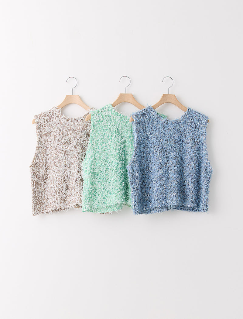 TULLE YARN VEST