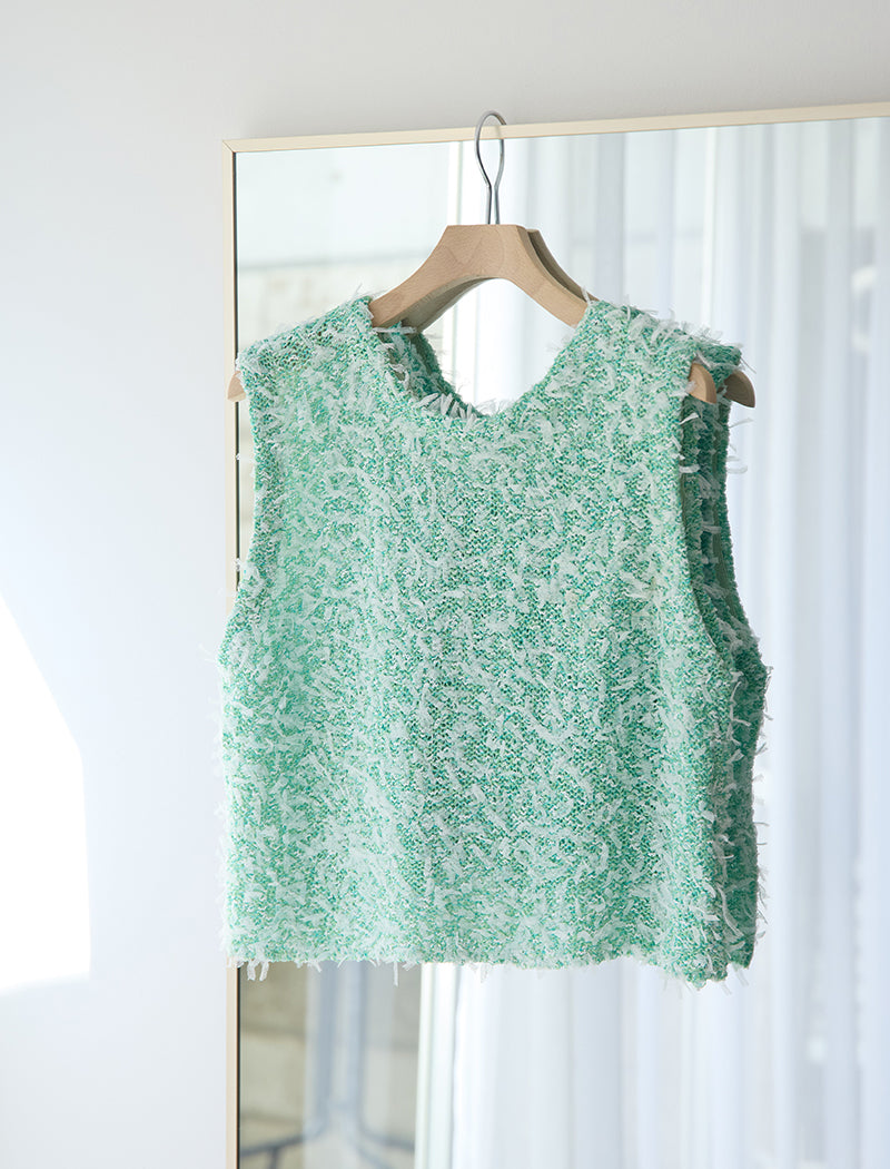 TULLE YARN VEST