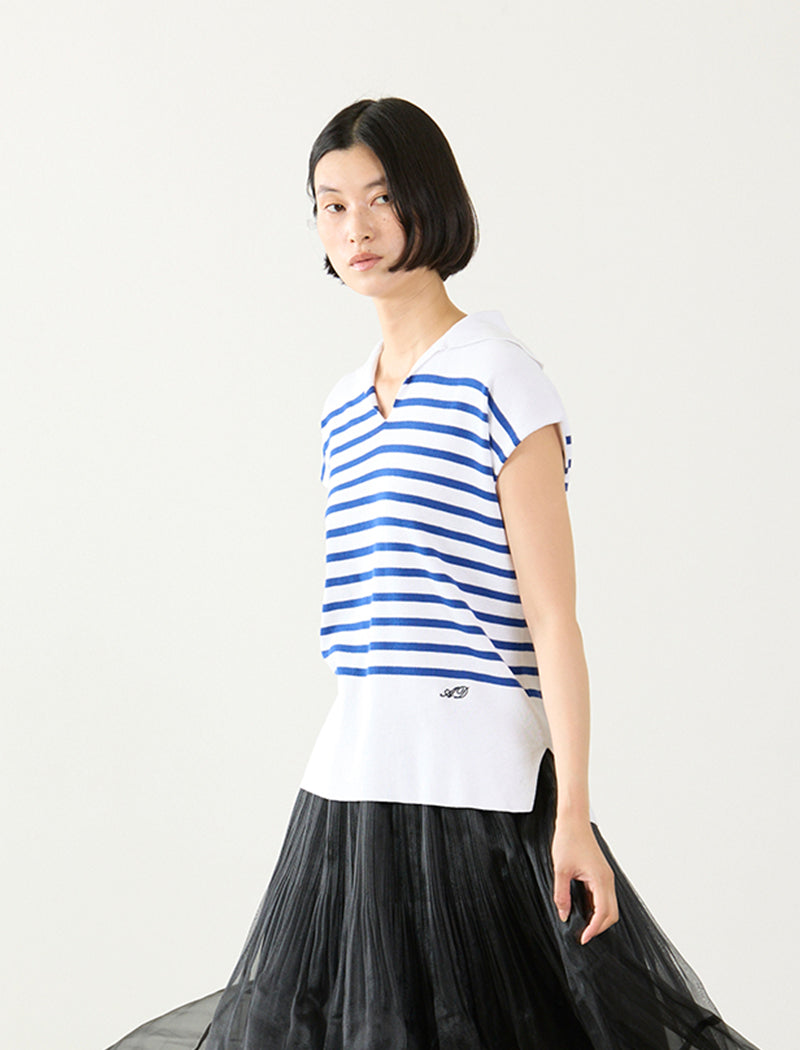 STRIPED COTTON SAILOR TOP