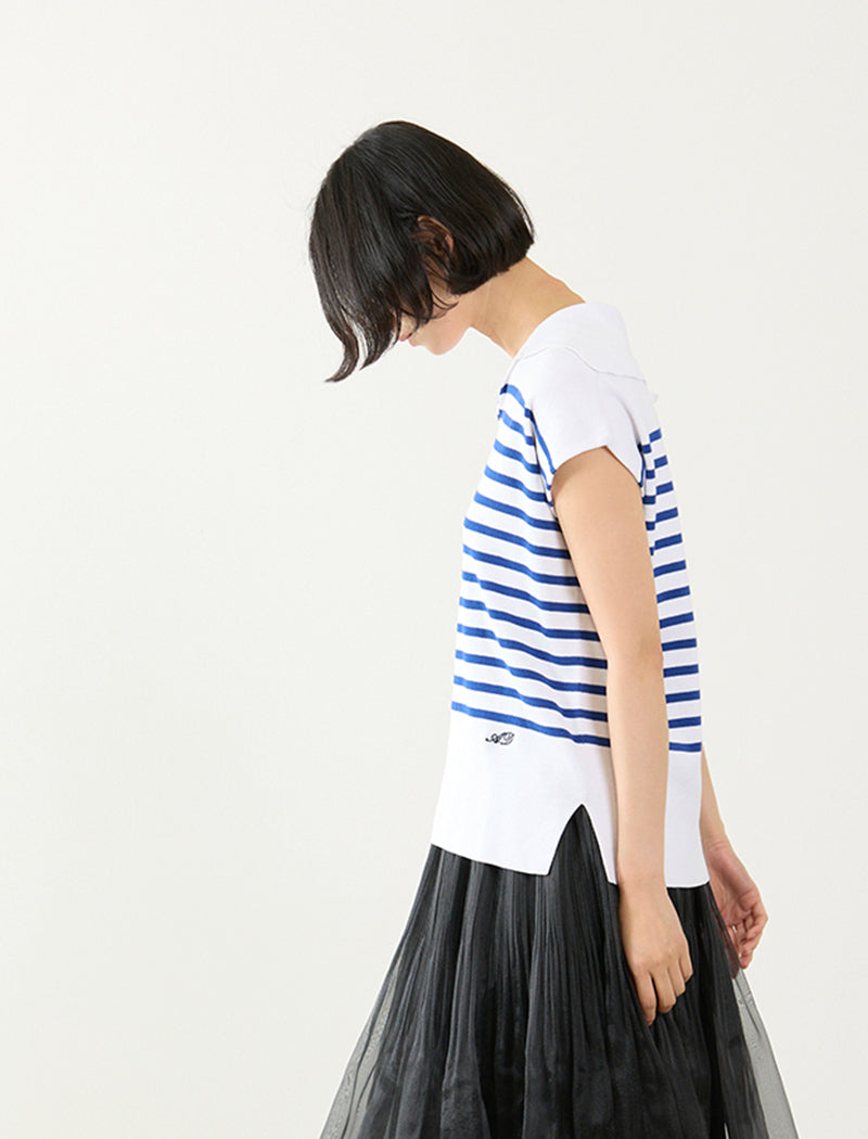 STRIPED COTTON SAILOR TOP