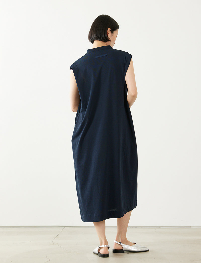 DRY COTTON JERSEY HENLEY DRESS