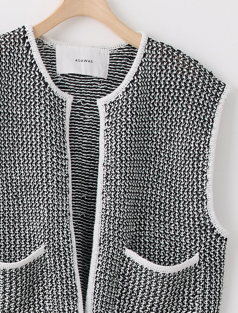 LINEN BLENDED MESH VEST
