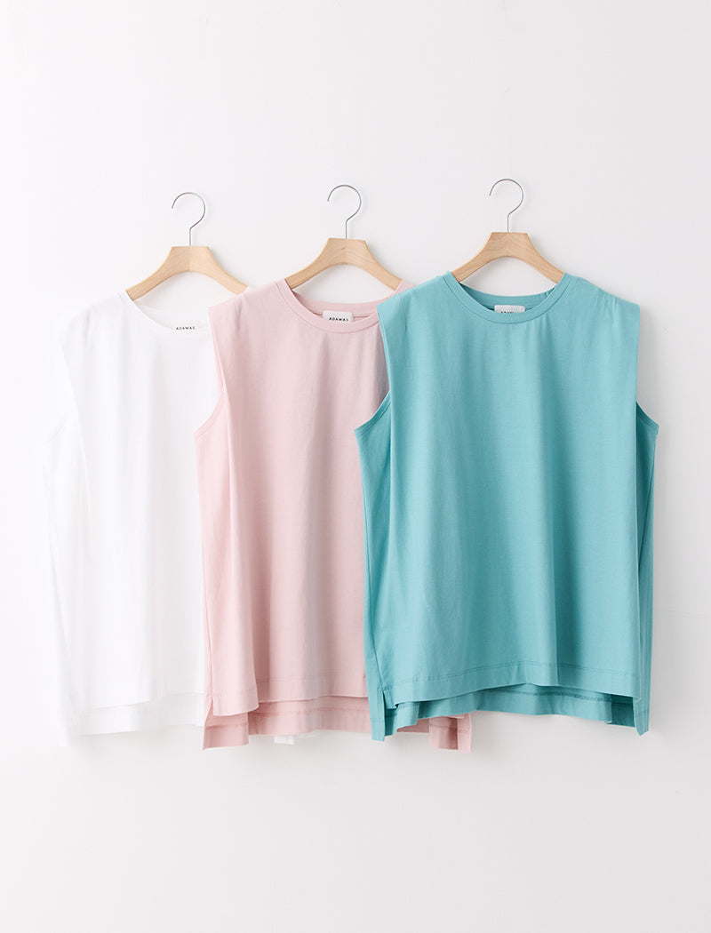 DRY COTTON JERSEY FLARED TANK