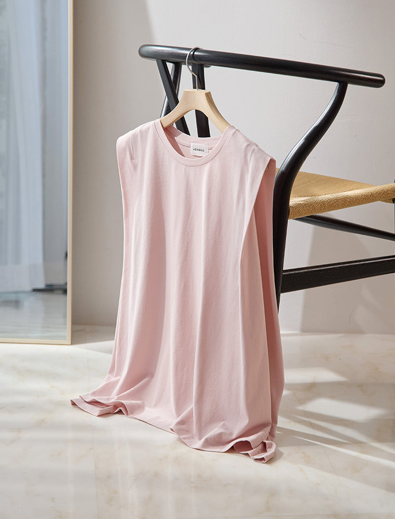 DRY COTTON JERSEY FLARED TANK