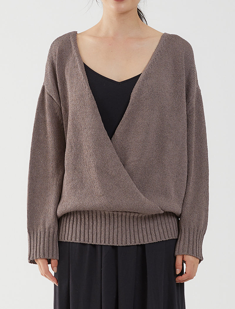 纸纱两用套头衫