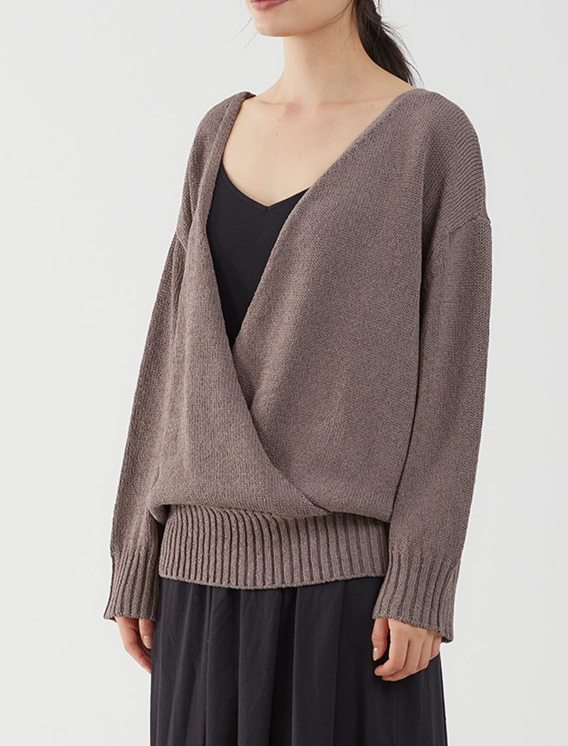 纸纱两用套头衫