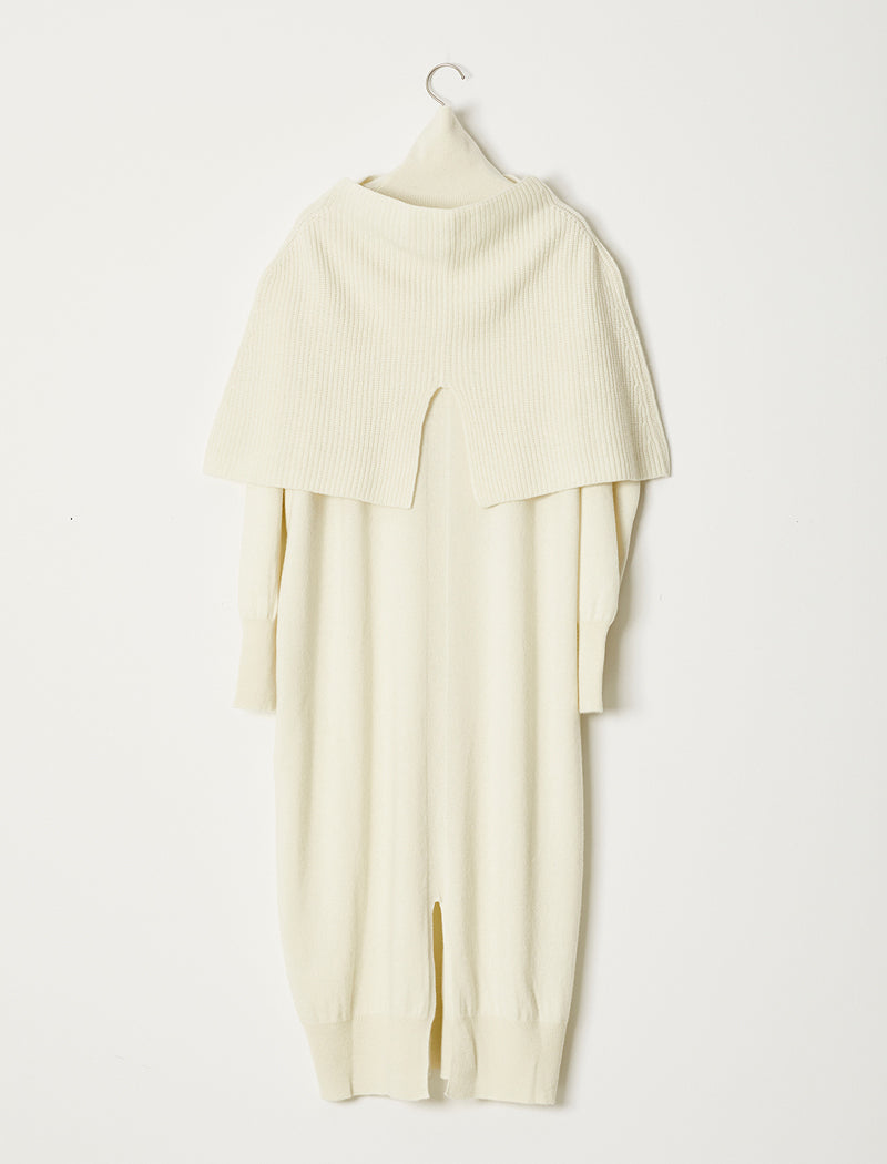 ワンピース andmary  cape knit set up white CASHMERE BLENDED CAPE SET ONE-PIECE