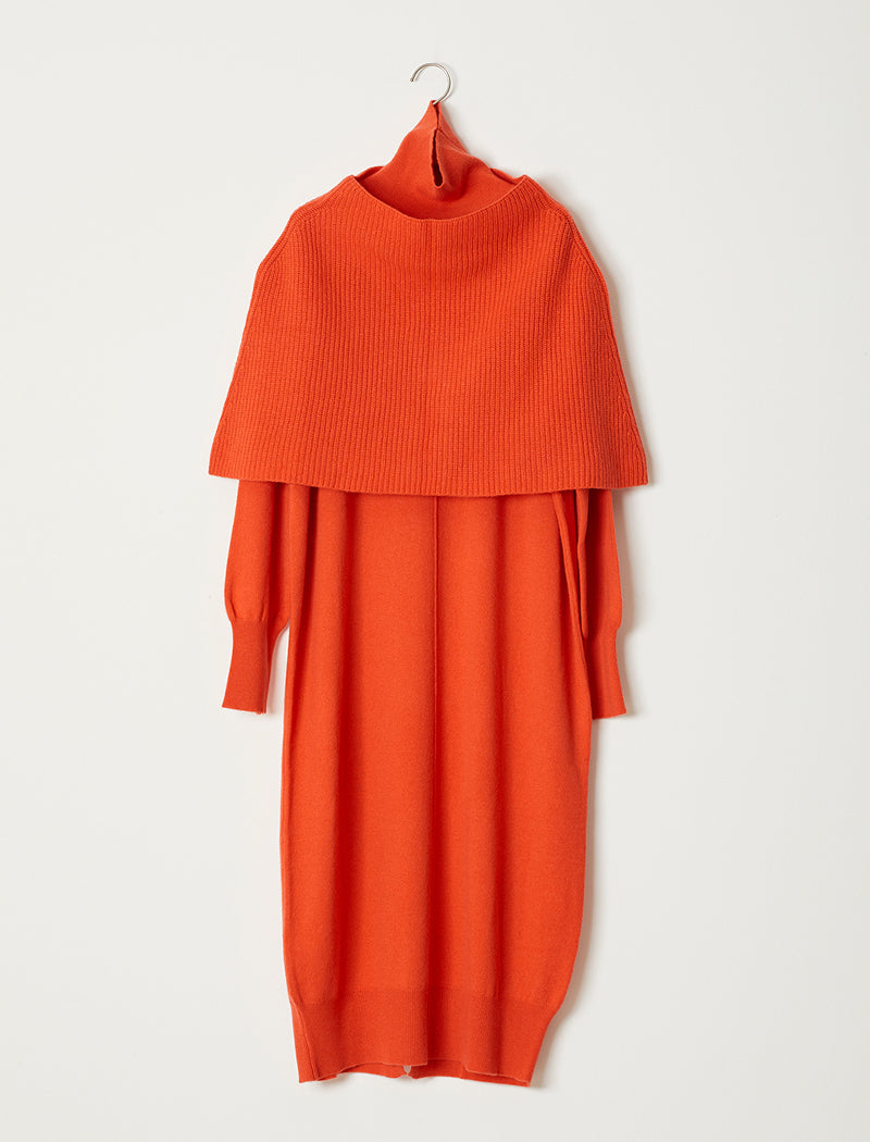 CASHMERE BLENDED CAPE SET ONE-PIECE