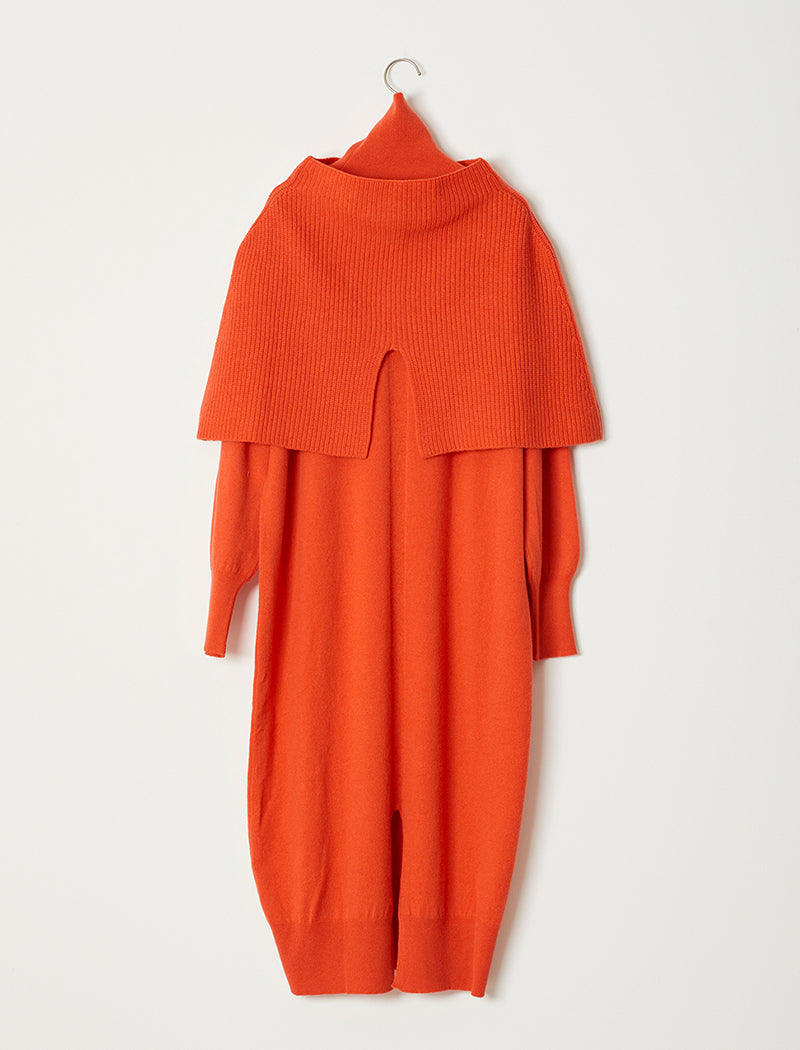 CASHMERE BLENDED CAPE SET ONE-PIECE