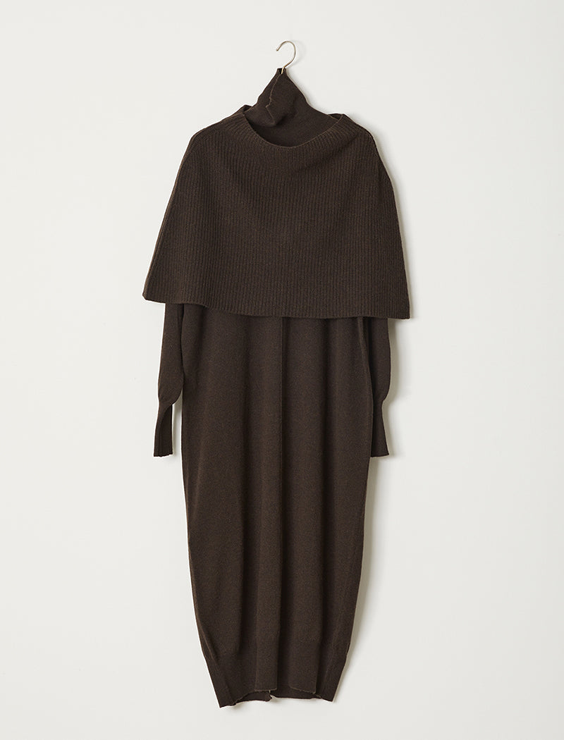 CASHMERE BLENDED CAPE SET ONE-PIECE