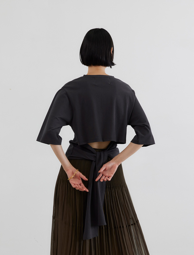VINTAGE TWILL BACK-TIE TOP