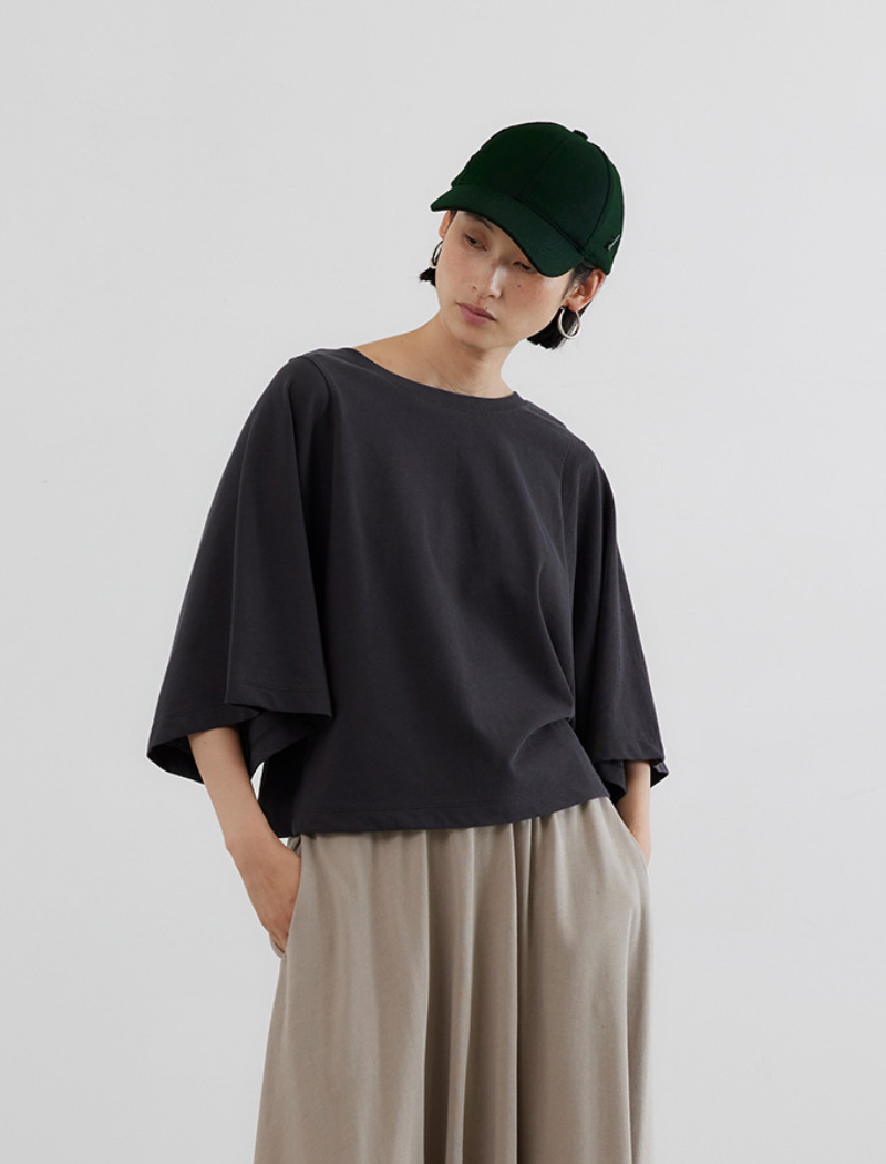 VINTAGE TWILL WIDE-SLEEVE TEE