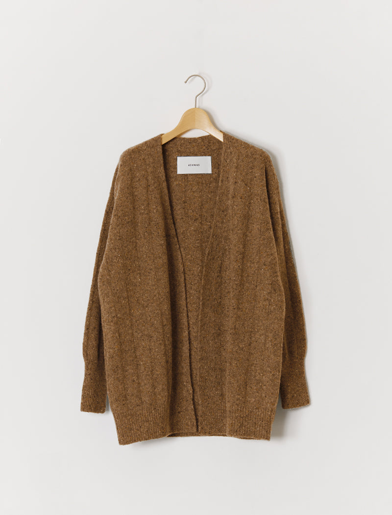 TWEED YARN FRONT OPEN CARDIGAN