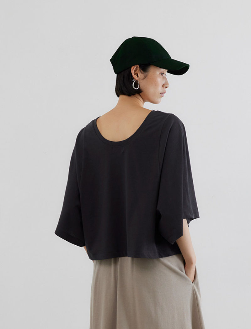 VINTAGE TWILL WIDE-SLEEVE TEE