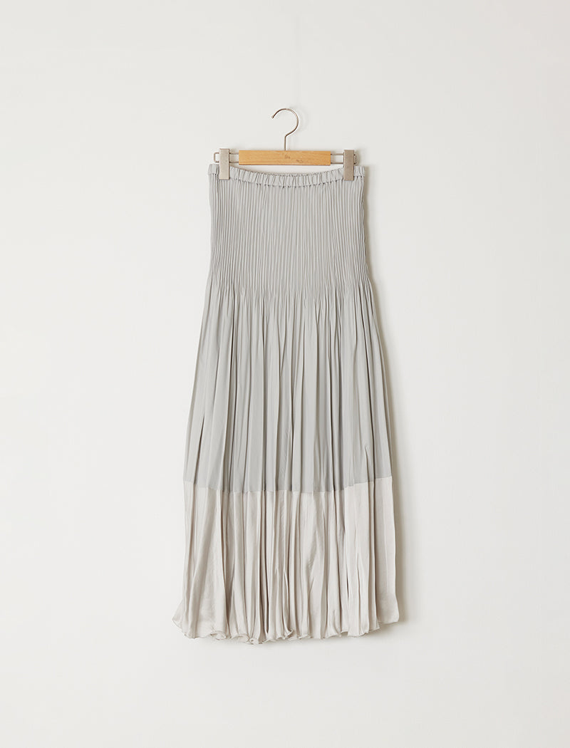 TWO-TONE PLEATED SKIRT