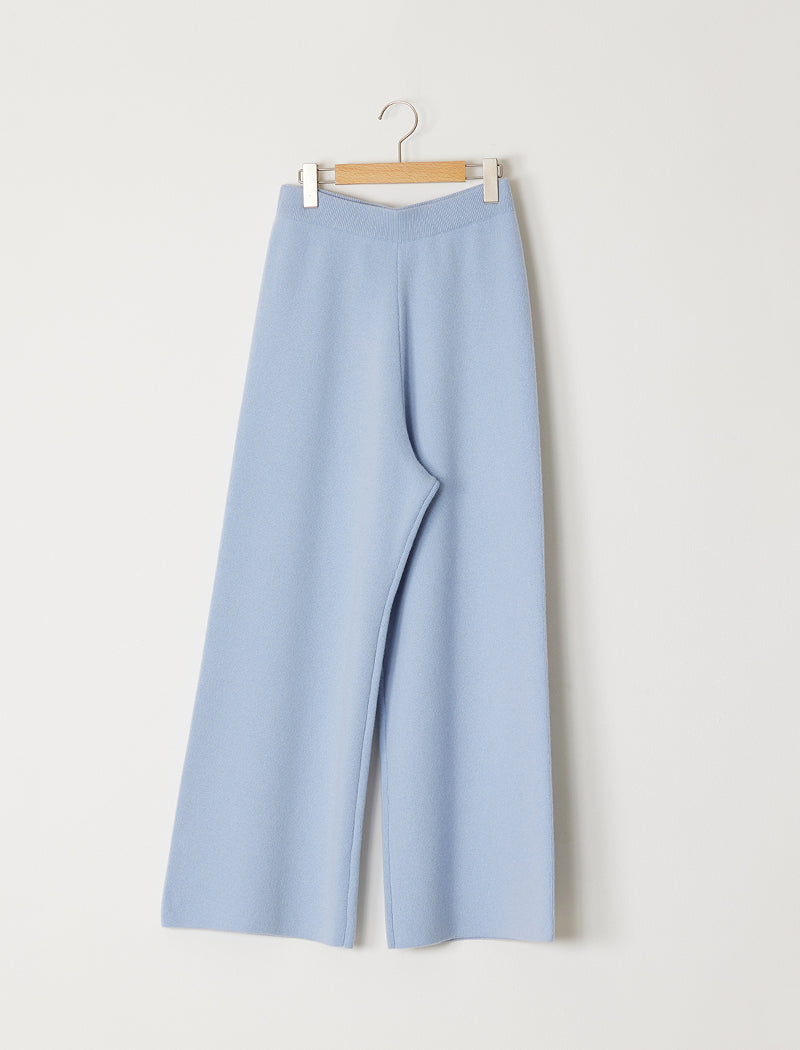 CASHMERE-BLEND WIDE-LEG PANTS