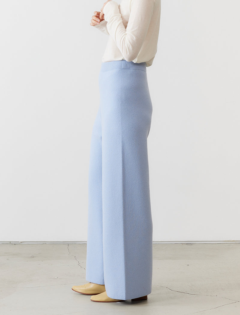 CASHMERE-BLEND WIDE-LEG PANTS