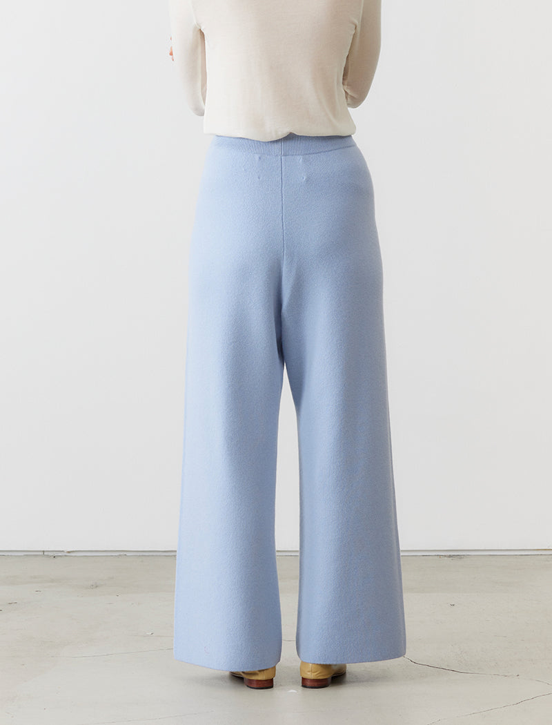 CASHMERE-BLEND WIDE-LEG PANTS