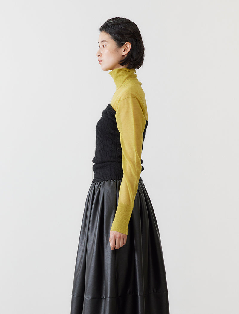 CASHMERE CABLE-KNIT BUSTIER